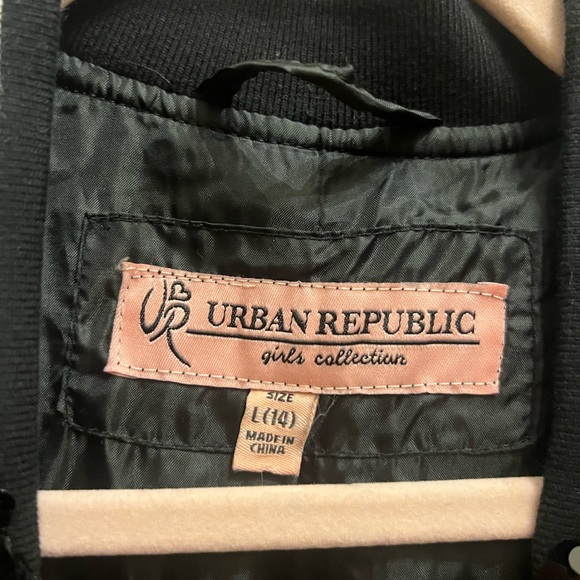 Urban Republic Girls Black Sequin Bomber Jacket - Picture 5 of 5